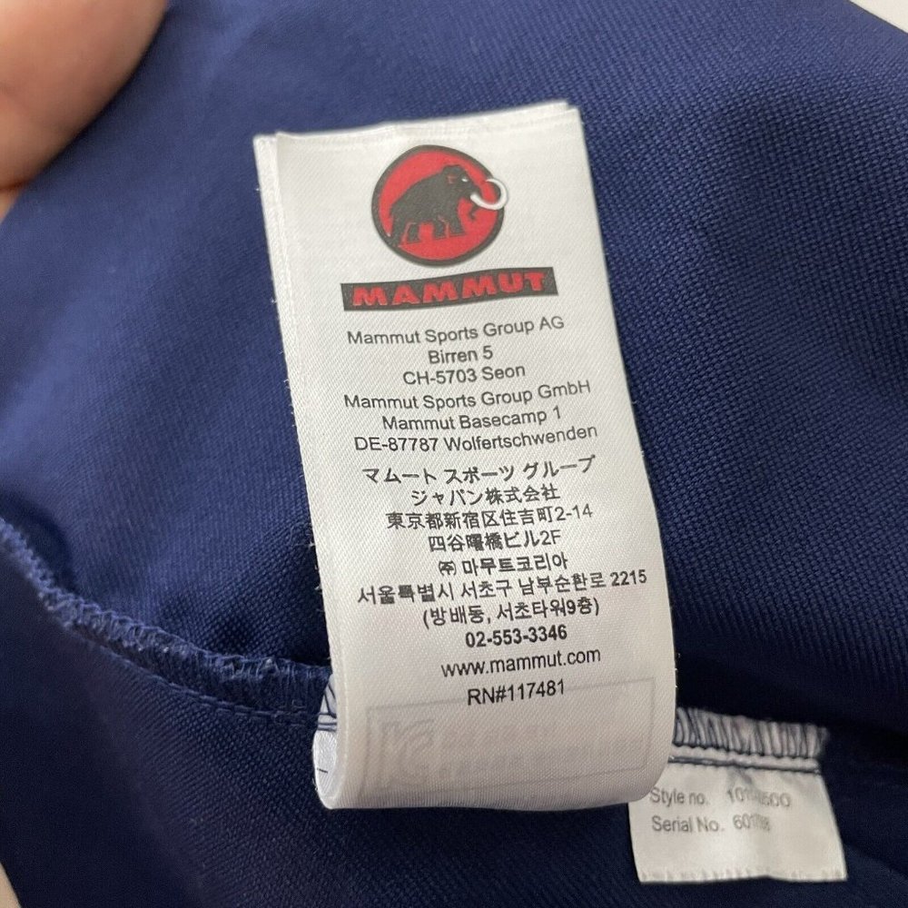 Mammut Macun Jacket Mens M Navy Blue Water Repellent Hooded Soft Shell Coat EUC - Picture 14 of 14